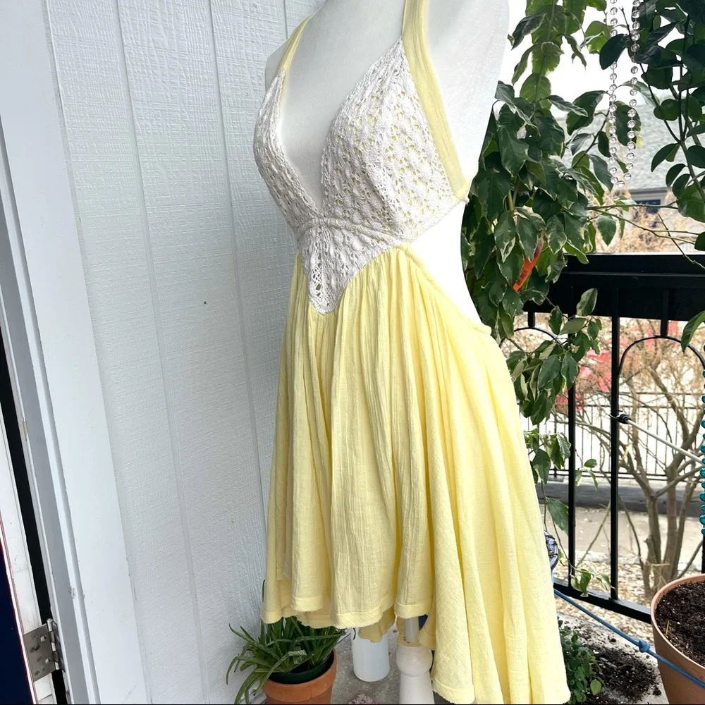Yellow and white Free people summer dress - Picture 6 of 11
